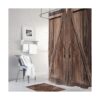Yookeb Cortina de ducha rústica para baño puerta de_3
