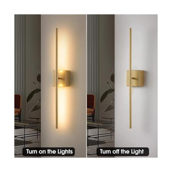 Juego de 2 lámparas de baño luces LED doradas para_5