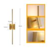 Juego de 2 lámparas de baño luces LED doradas para_4