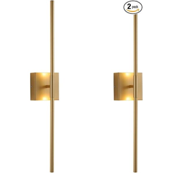 Juego de 2 lámparas de baño luces LED doradas para_1