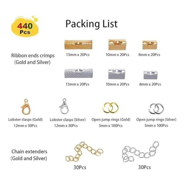 EuTengHao Kit de pulsera de cinta 440 unidades