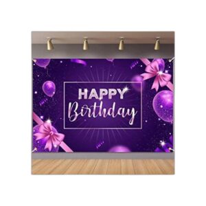 Feliz cumpleaños telón de fondo Banner púrpura rosa arco_1