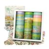 Juego de 20 rollos de cinta washi vintage y 30 piezas de_1