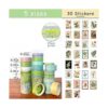 Juego de 20 rollos de cinta washi vintage y 30 piezas de_2