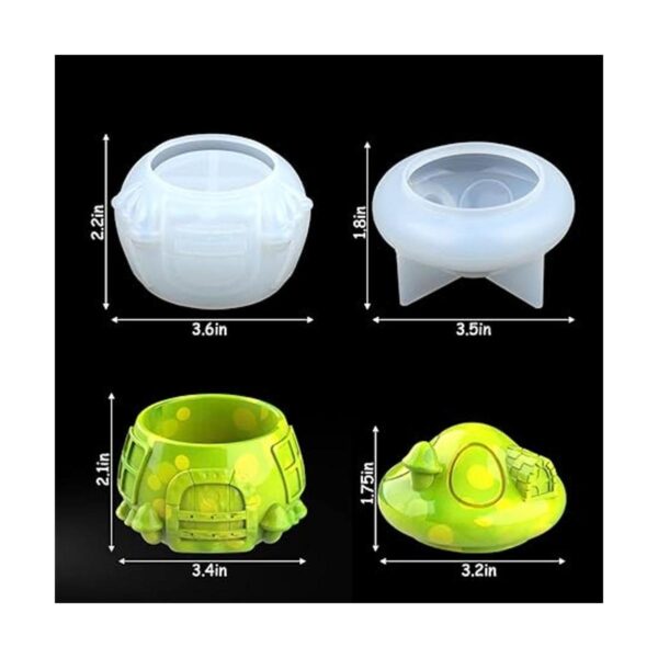 Juome Moldes de resina de silicona tarros de hongos