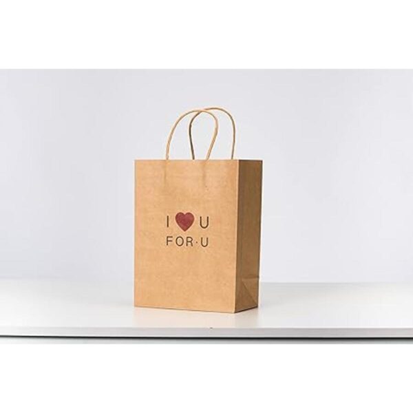 RACETOP Pequeñas bolsas de papel kraft marrón con asas a