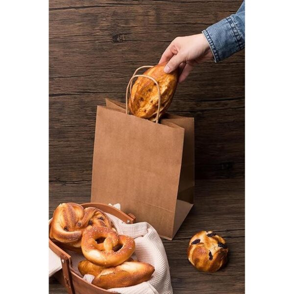 RACETOP Pequeñas bolsas de papel kraft marrón con asas a