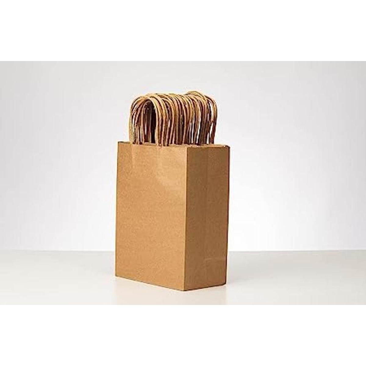 RACETOP Pequeñas bolsas de papel kraft marrón con asas a