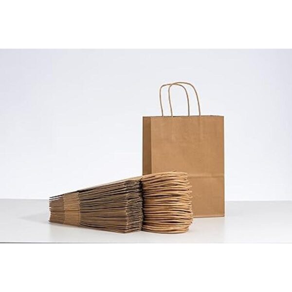 RACETOP Pequeñas bolsas de papel kraft marrón con asas a