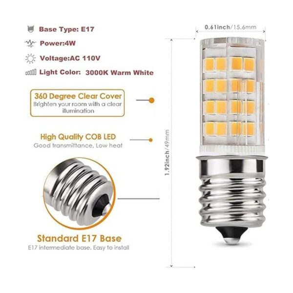Luz para estufa de horno de microondas 8206232A 4W_3