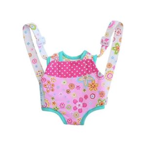 Baby Whitney Patchwork Pink Doll Front Carrier con correas_1