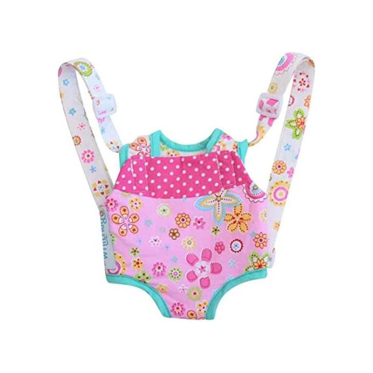 Baby Whitney Patchwork Pink Doll Front Carrier con correas