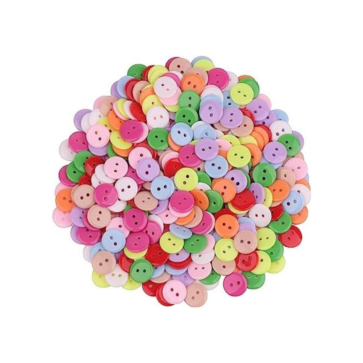 YAKA 300 botones de resina para coser de 0.591 in con