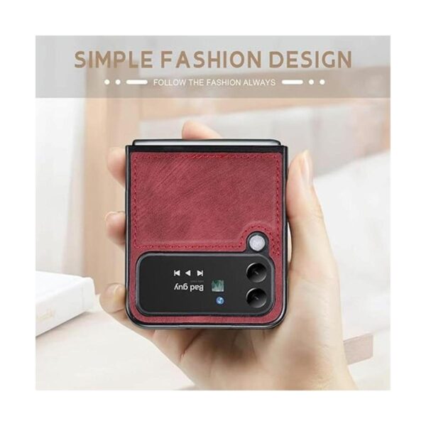 JGY Samsung Z Flip 4 Case Leather Wallet Z Flip 4 Wallet_3