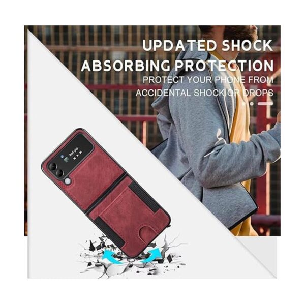 JGY Samsung Z Flip 4 Case Leather Wallet Z Flip 4 Wallet_2