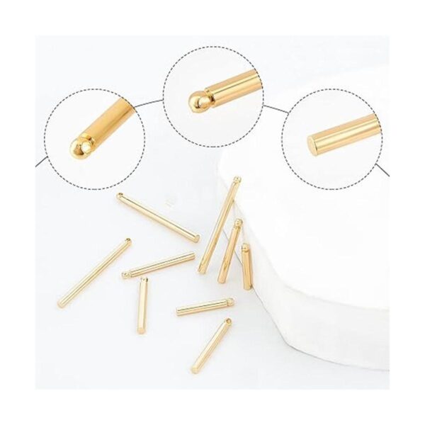 Beebeecraft 1 caja de 30 dijes de barra vertical chapados_4