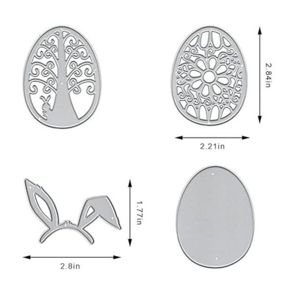 Troqueles de metal con diseño de huevos de Pascua para_2