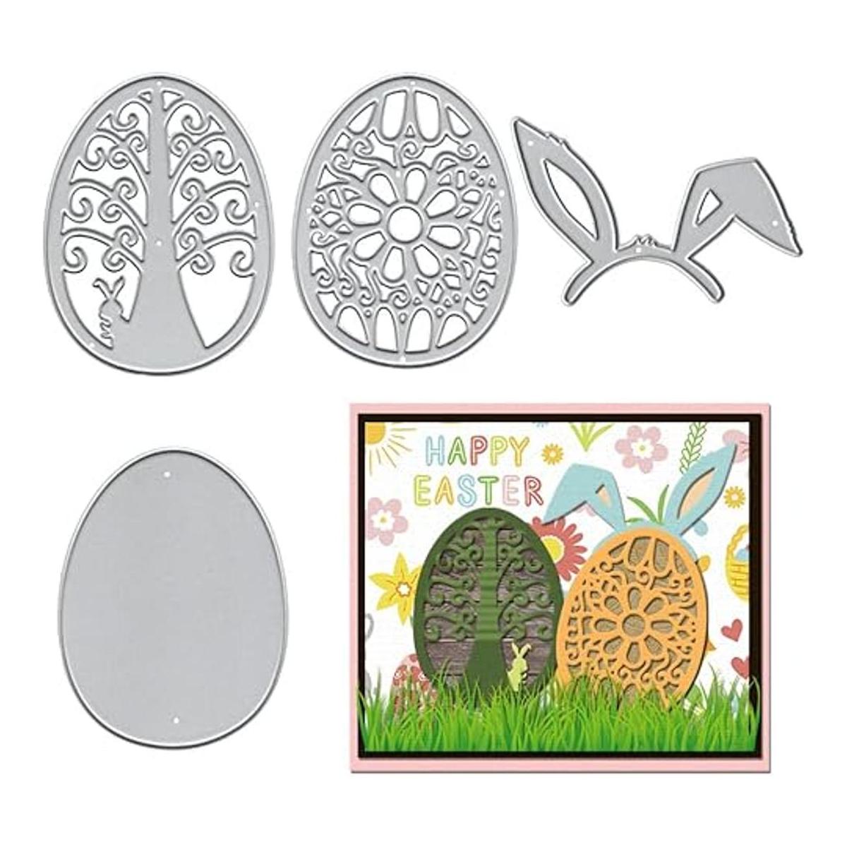 Troqueles de metal con diseño de huevos de Pascua para