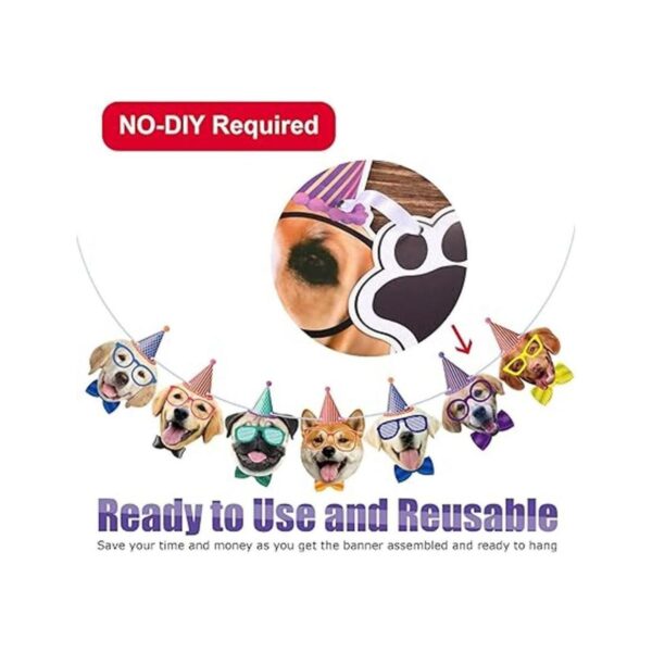 Banner de cumpleaños para perro guirnalda de cumpleaños
