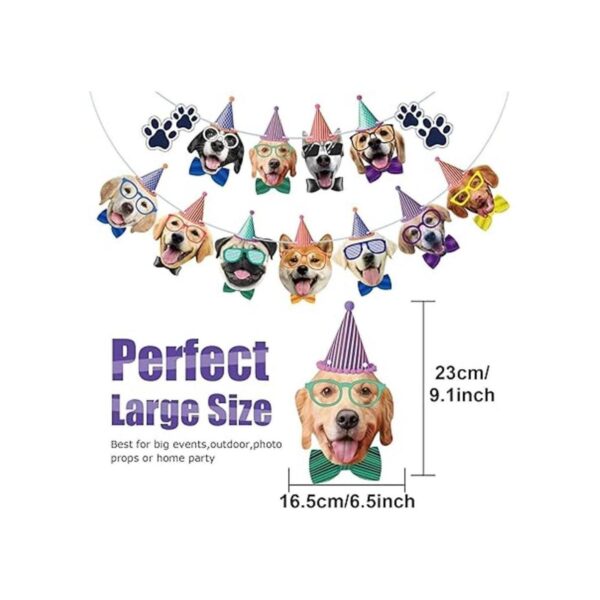 Banner de cumpleaños para perro guirnalda de cumpleaños