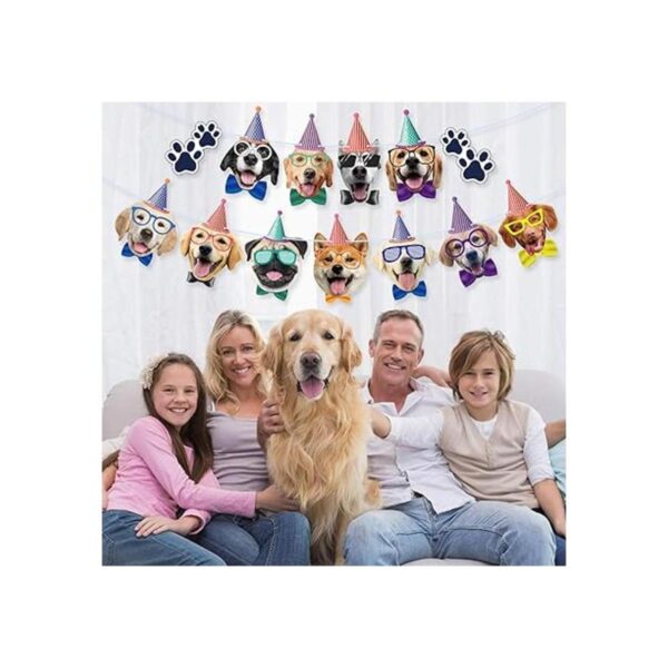 Banner de cumpleaños para perro guirnalda de cumpleaños