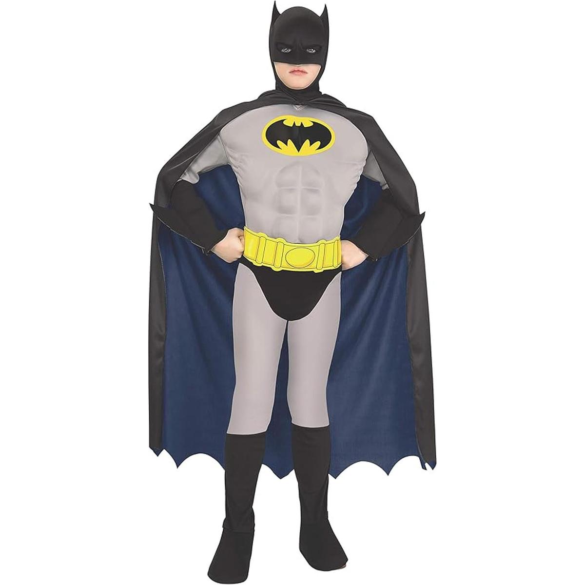 Disfraz de Batman con pecho musculoso para niños bebé