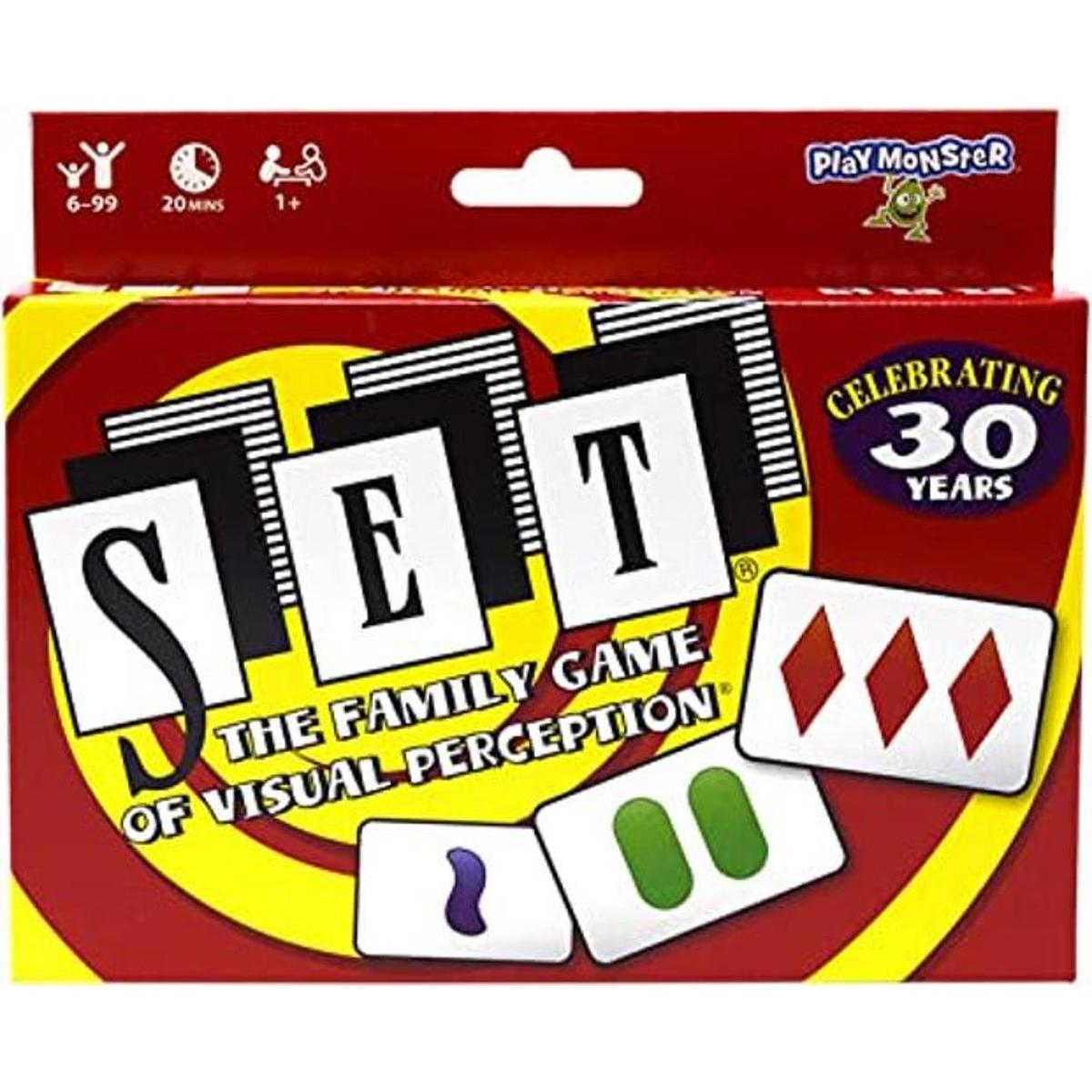 Set el juego de la familia de la percepción visual Juego