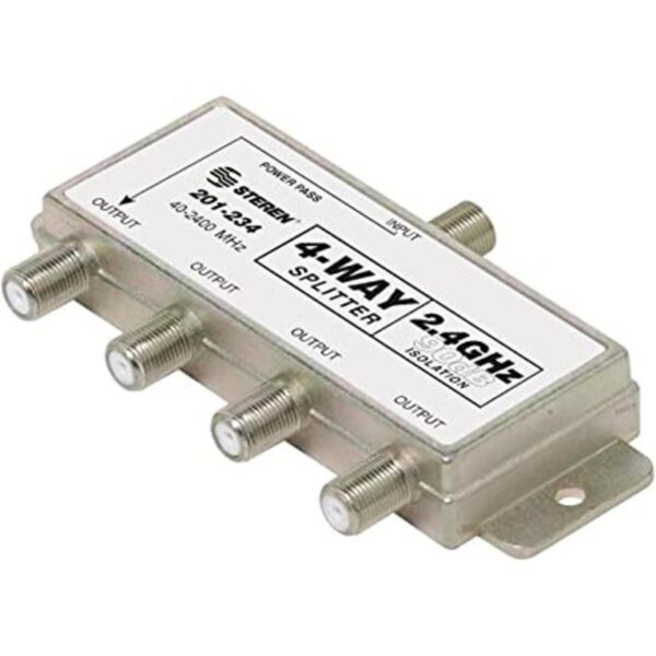 Steren 201 234 2 GHz 90dB 4Way Splitter 1dc suspendido_1
