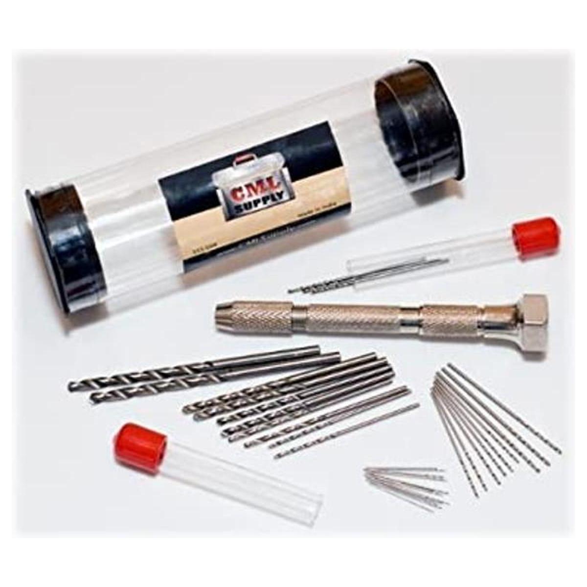 CML Supply Mini juego de brocas micro y portabrocas de