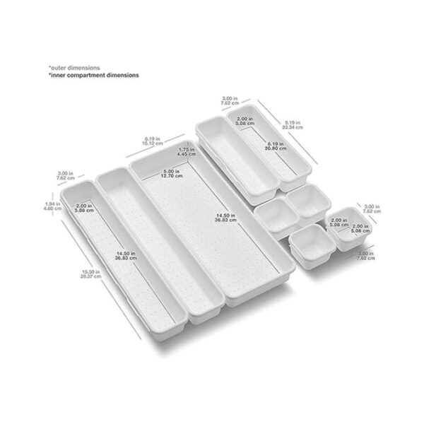 Juego de recipientes encastrables MadeSmart 9 unidades