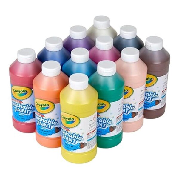 Crayola Pintura lavable colores variados 16 onzas 12