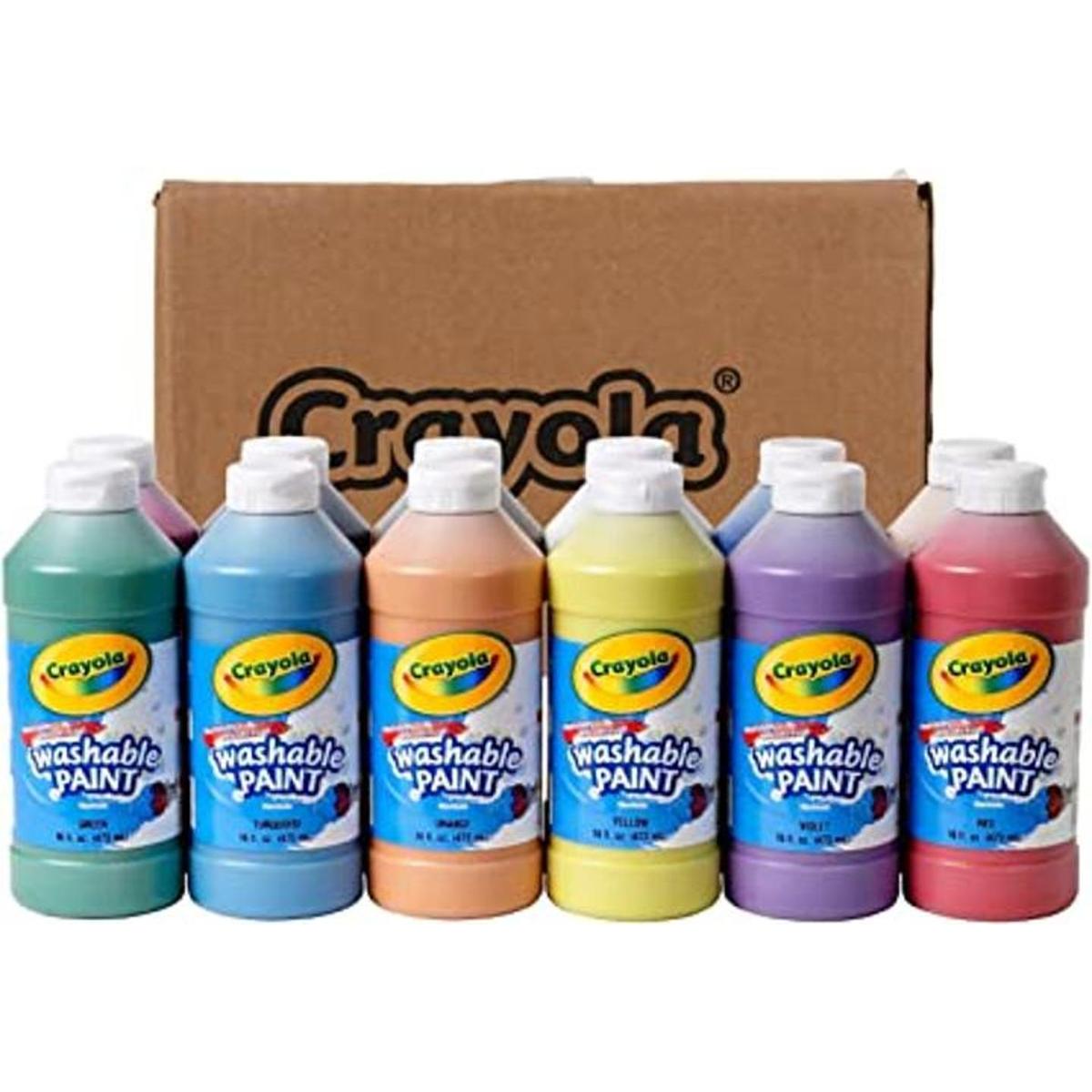 Crayola Pintura lavable colores variados 16 onzas 12