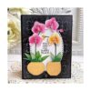 Troqueles de metal de orquídea florecientes hojas de_6