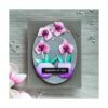 Troqueles de metal de orquídea florecientes hojas de_5