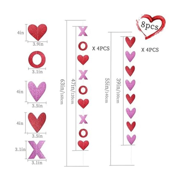 Paquete de 8 decoraciones para el día de San Valentín_3