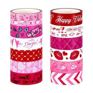 SANNIX 12 rollos de cinta Washi para el día de San