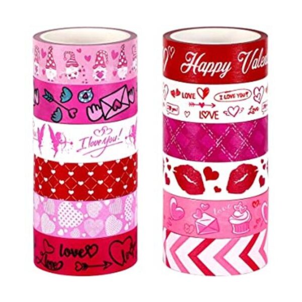 SANNIX 12 rollos de cinta Washi para el día de San