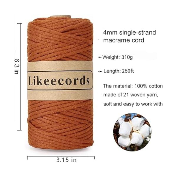 Likeecords Cordón de macramé de una sola hebra de 0.157 in_2