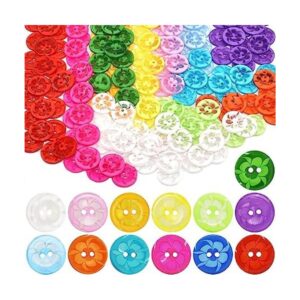 200 botones de costura de 0.630 in con forma de flor