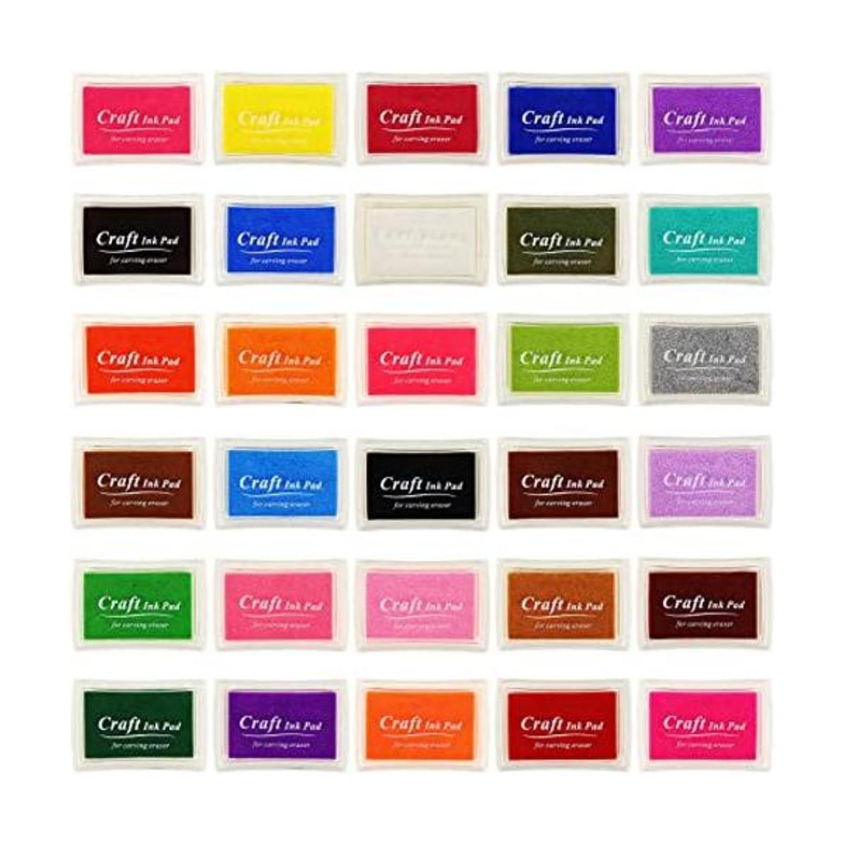 Almohadillas de tinta para manualidades de 30 colores para