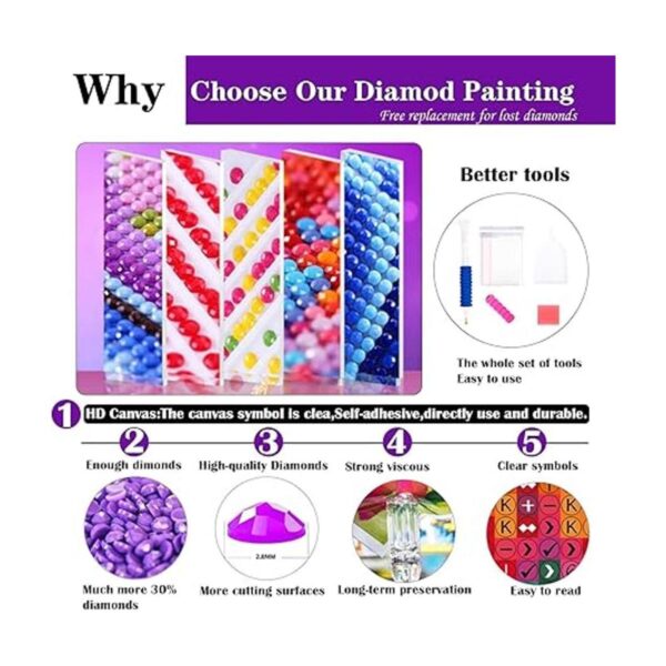 Kits de pintura de diamantes 5D para adultos hielo de