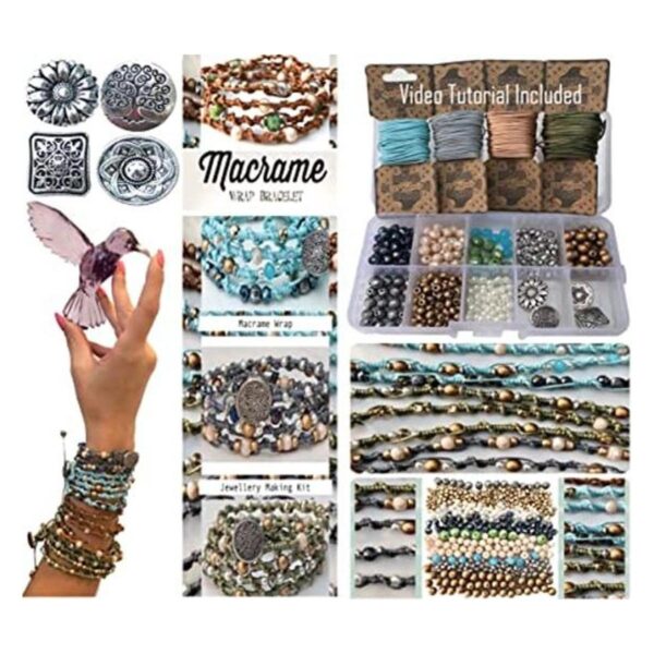 Kit de fabricación de joyas de macramé pulsera de_1