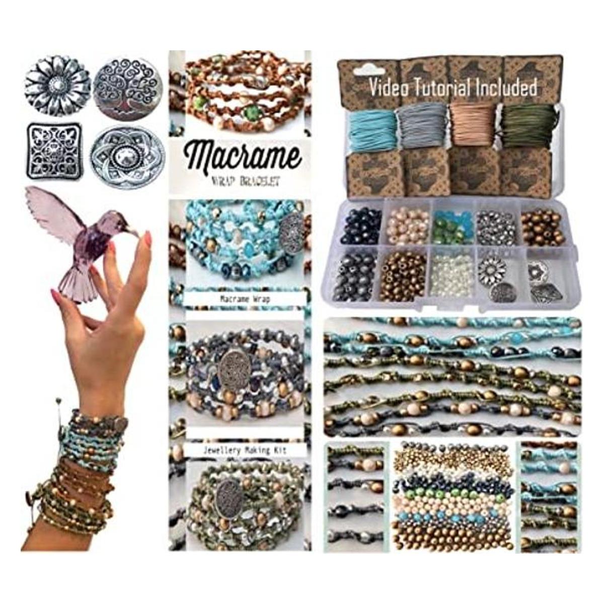Kit de fabricación de joyas de macramé pulsera de