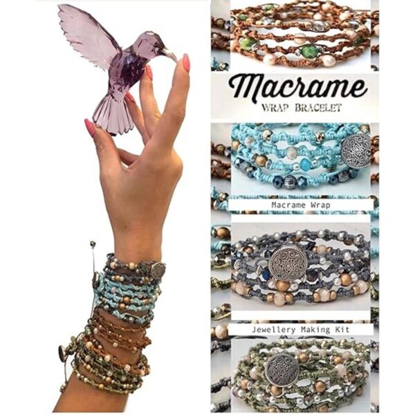 Kit de fabricación de joyas de macramé pulsera de_3