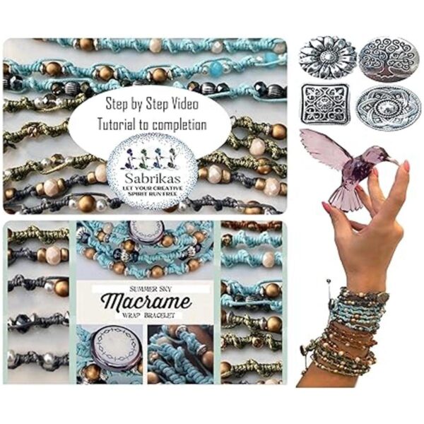 Kit de fabricación de joyas de macramé pulsera de_2