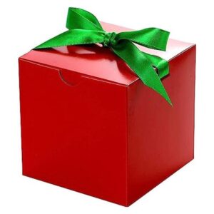 UnicoPak Cajas de regalo rojas de Navidad de 4 x 4 x 4_1