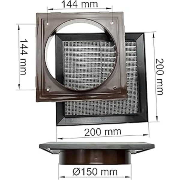 Vent Systems Conducto de 6 pulgadas 8 x 8 pulgadas