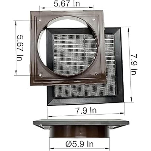 Vent Systems Conducto de 6 pulgadas 8 x 8 pulgadas