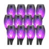 FAISHILAN Purple Solar Lights Outdoor Waterperoof12 Pack