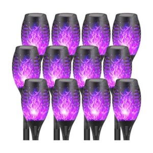 FAISHILAN Purple Solar Lights Outdoor Waterperoof12 Pack
